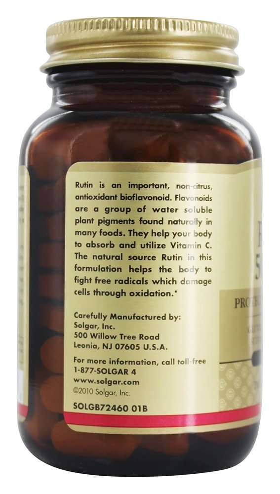 Rutina Bioflavonóide Protetor 500 mg. - 100 Tablets Solgar - Imagem 4