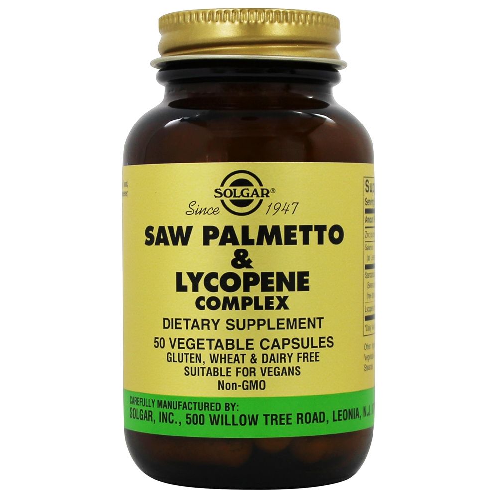Complexo de Saw Palmetto & Lycopene - Cápsulas vegetarianas 50 Solgar