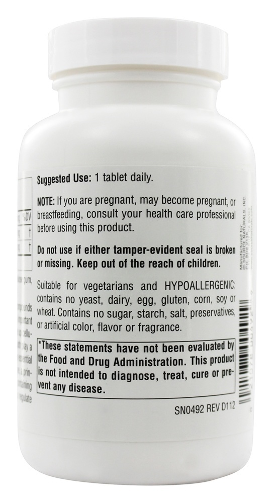 Inositol & Choline 800 mg. - 100 Tablets Source Naturals - Imagem 3
