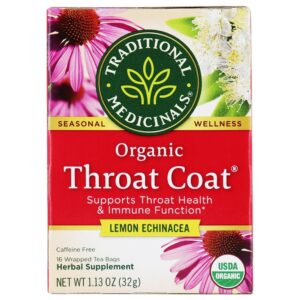 Comprar orgânico throat coat chá de ervas echinacea - 16 saquinhos de chá traditional medicinals preço no brasil chás e café chás medicinais suplemento importado loja 59 online promoção -