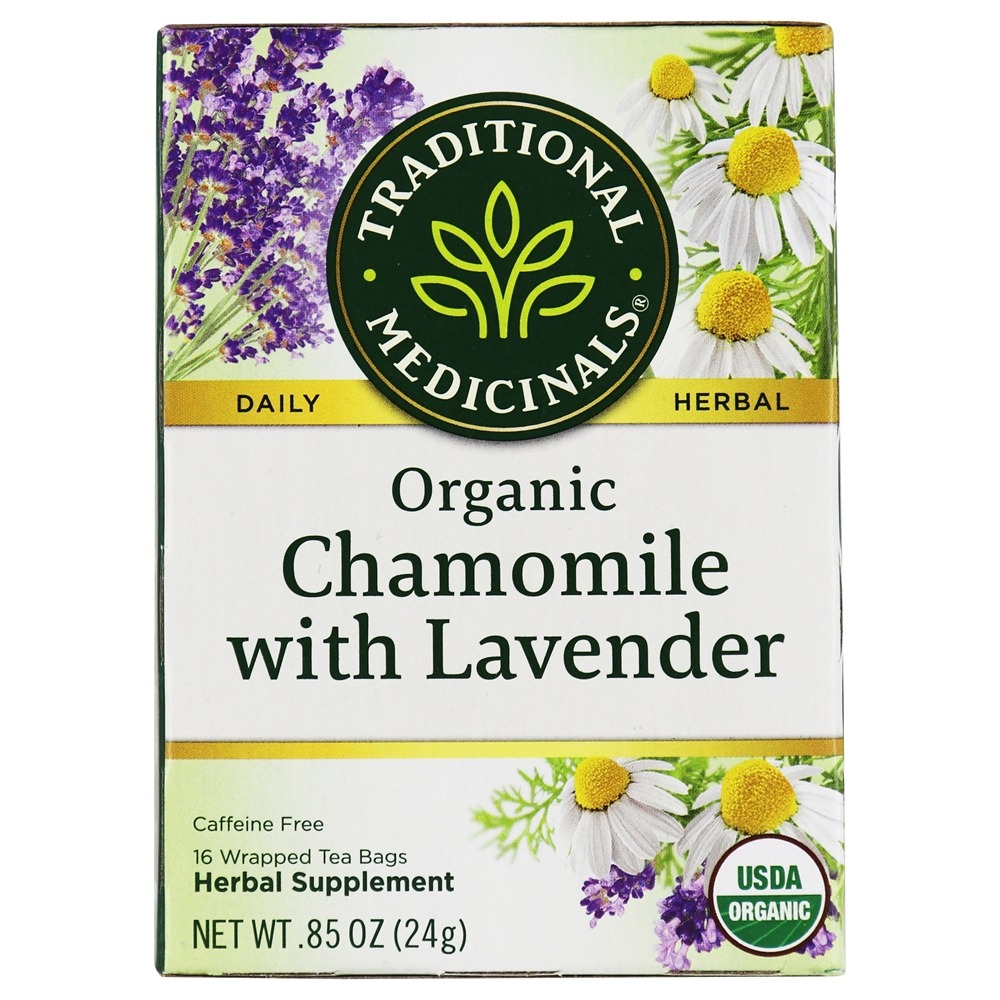 Chá de camomila orgânica com lavanda - 16 Saquinhos de Chá Traditional Medicinals