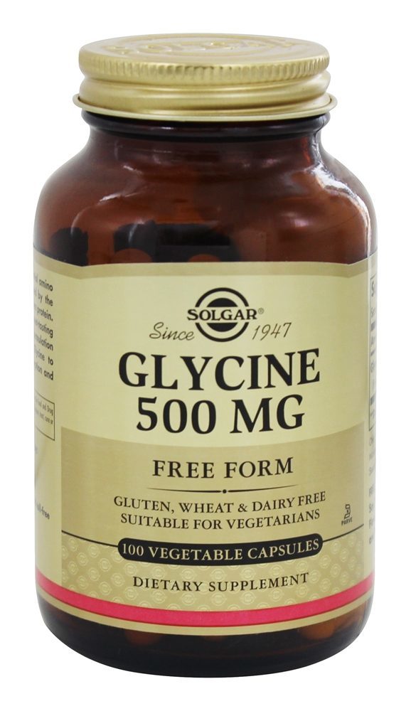 Forma Livre de Glicina 500 mg. - Cápsulas vegetarianas 100 Solgar