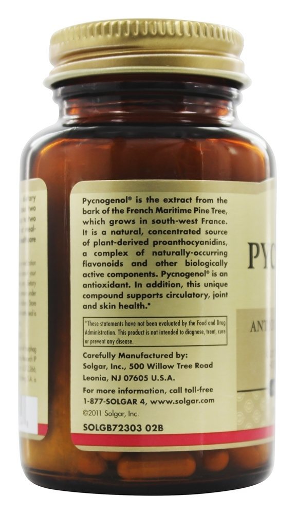 Pycnogenol 30 mg. - Cápsulas vegetarianas 60 Solgar - Imagem 4