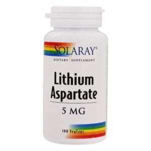 Comprar aspartato de lítio 5 mg. - cápsulas 100 solaray preço no brasil lítio vitaminas e minerais suplemento importado loja 63 online promoção -