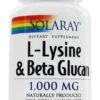 Comprar l-lisina & beta glucano 1000 mg. - cápsulas 60 solaray preço no brasil potenciadores de energia suplementos nutricionais suplemento importado loja 9 online promoção -