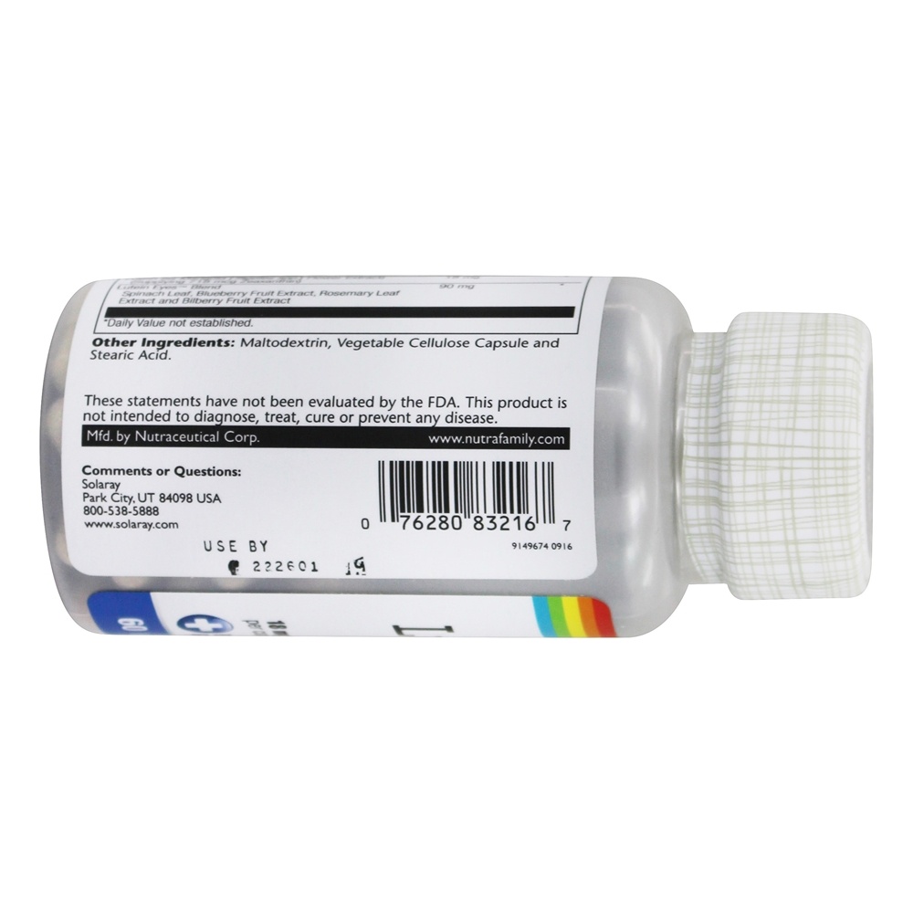 Lutein Eyes Potência Tripla 18 mg. - 60 Cápsula (s) vegetal (s) Solaray - Imagem 4