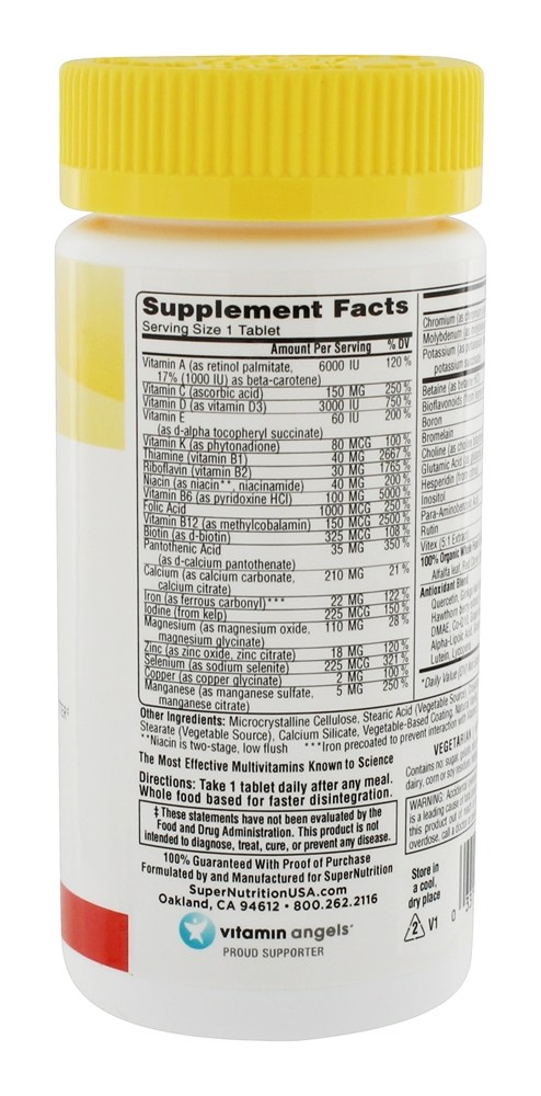 Simplesmente um multivitamínico triplo do poder das mulheres - 30 Tablets Super Nutrition - Imagem 2