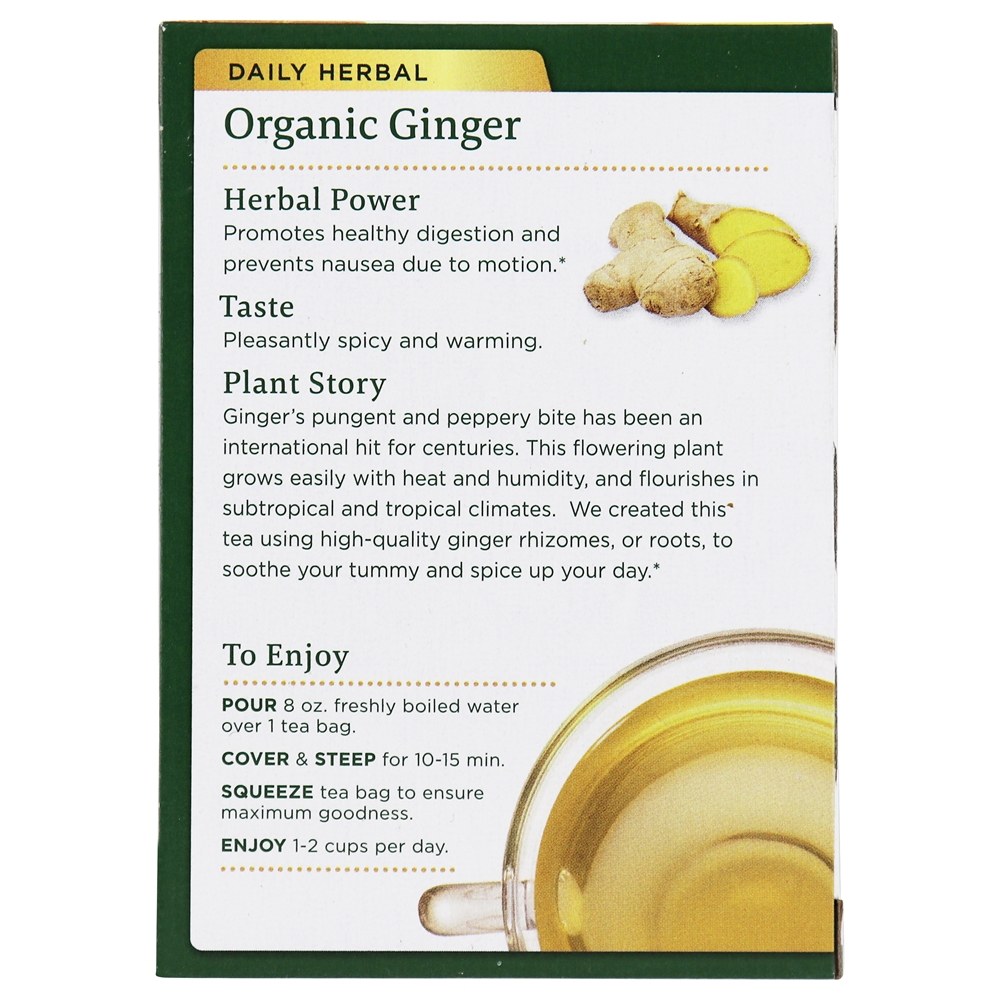 Chá de Gengibre Orgânico - 16 Saquinhos de Chá Traditional Medicinals - Imagem 3