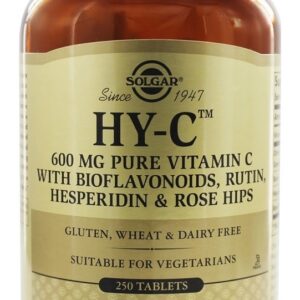 Hy-C (600 Mg Vitamina C Com 100 Mg Bioflavaoid) - 250 Tablets Solgar