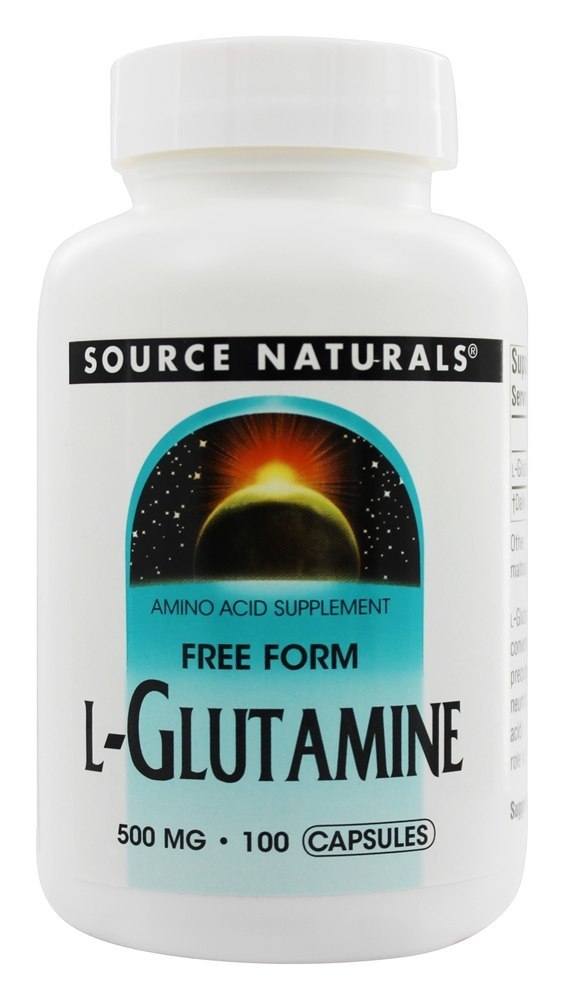 L-Glutamina Livre de Aminoácidos 500 mg. - Cápsulas 100 Source Naturals