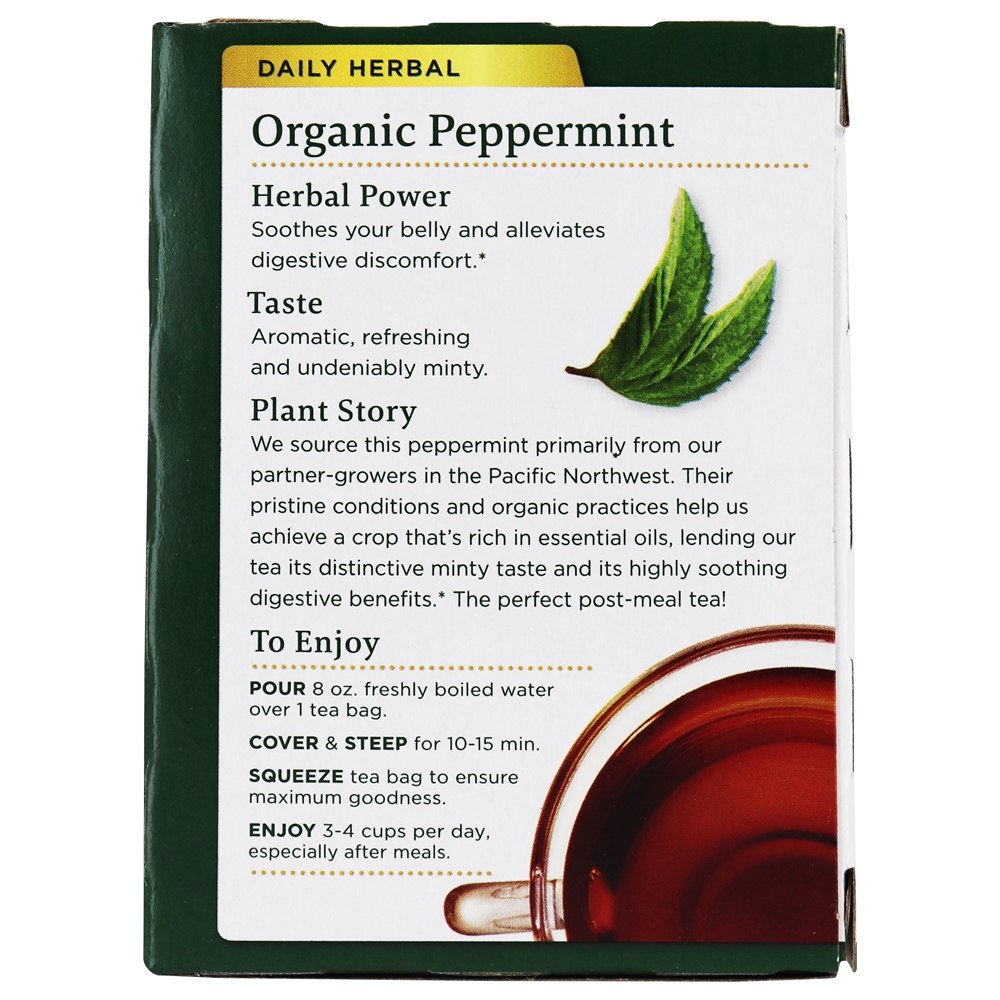 Chá de ervas orgânico de hortelã-pimenta - 16 Saquinhos de Chá Traditional Medicinals - Imagem 3
