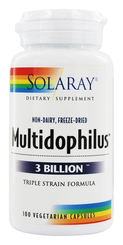 Fórmula de Esforço Triplo Multidófilo 3 Bilhões de UFC - Cápsulas 100 Solaray