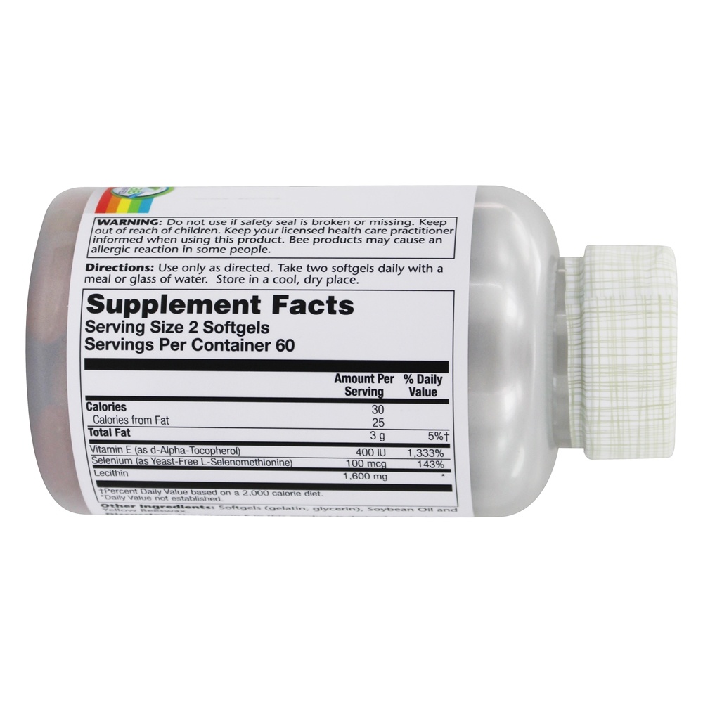 Bio E + Selênio 400 UI - 120 Softgels Solaray - Imagem 2