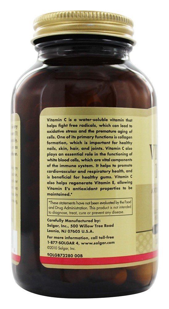 Vitamina C 1000 mg. - Cápsulas vegetarianas 100 Solgar - Imagem 4