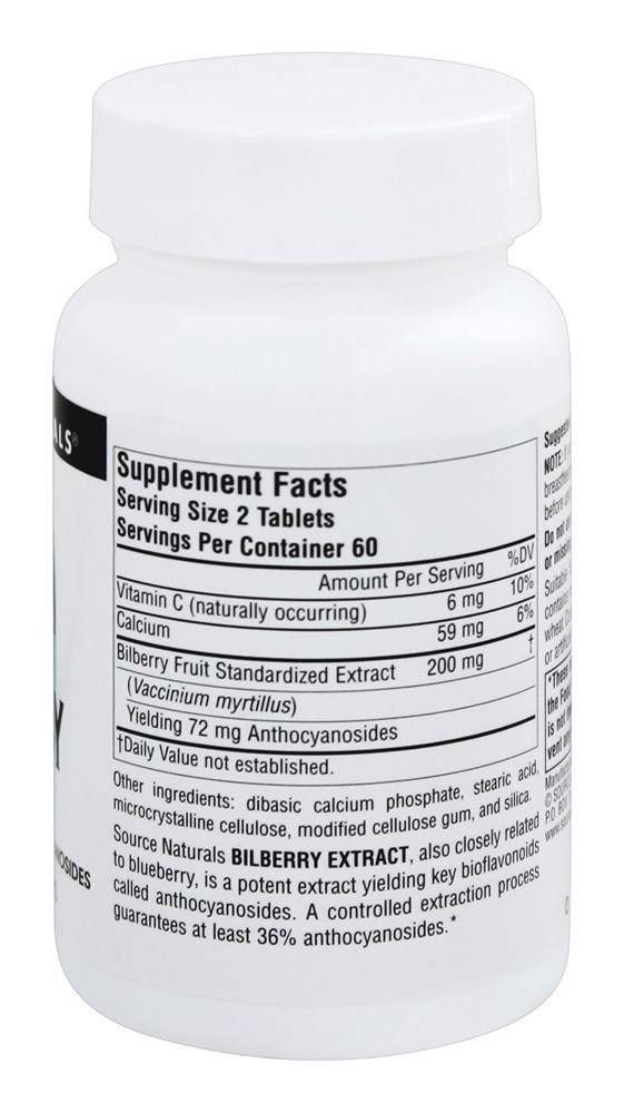 Extrato de Mirtilo 100 mg. - 120 Tablets Source Naturals - Imagem 2
