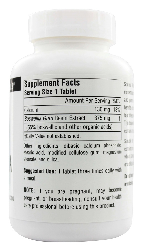 Extrato de Boswellia - 100 Tablets Source Naturals - Imagem 2