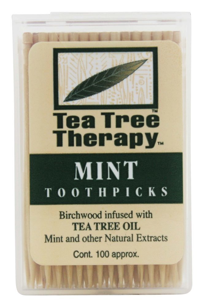 Árvore de chá de palitos - 100 Pick (s) Tea Tree Therapy