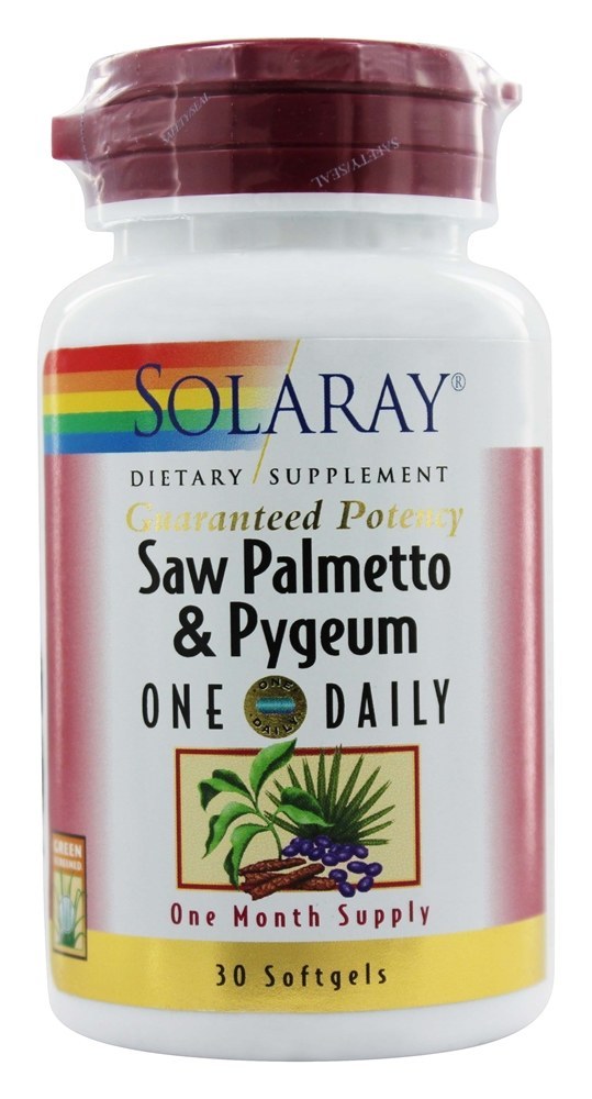 Garantido Potência Serra Palmito & Pygeum Um Diário - 30 Softgels Solaray