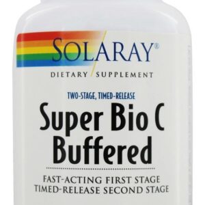 Super Bio C Buffered de dois estágios de liberação temporizada - Cápsulas vegetarianas 100 Solaray