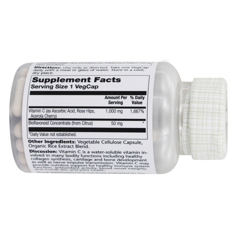 Vitamina C com Concentrado de Bioflavonóides 1000 mg. - 100 Cápsula (s) vegetal (s) Solaray - Imagem 3