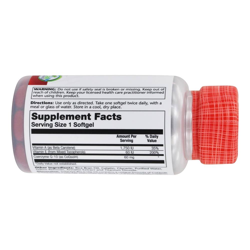 Bio CoQ-10 60 mg. - 60 Softgels Solaray - Imagem 2