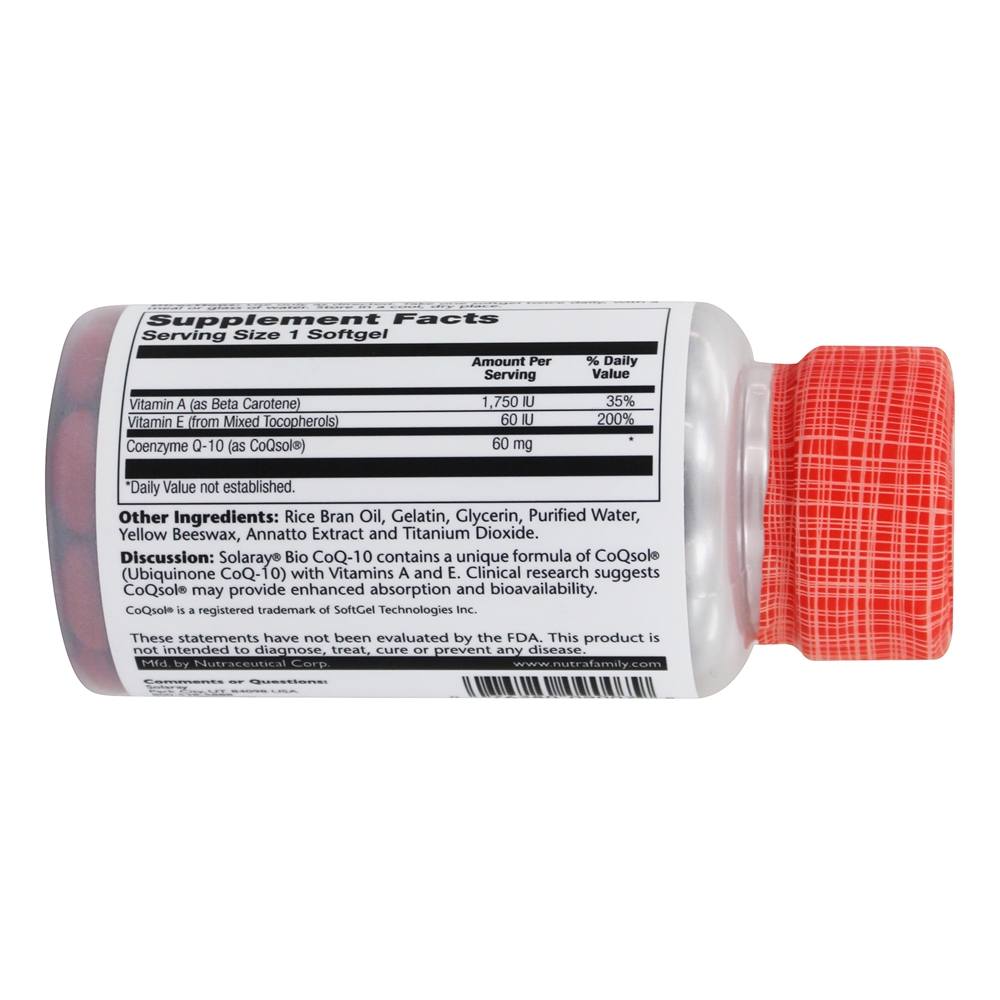 Bio CoQ-10 60 mg. - 60 Softgels Solaray - Imagem 3