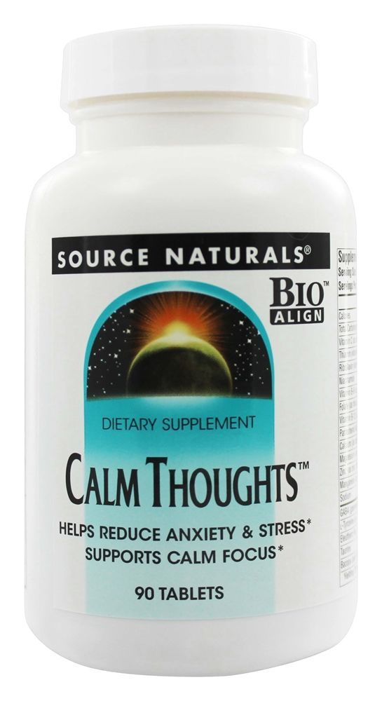 Calm Thoughts Contra Ansiedade & Estresse - 90 Tablets Source Naturals