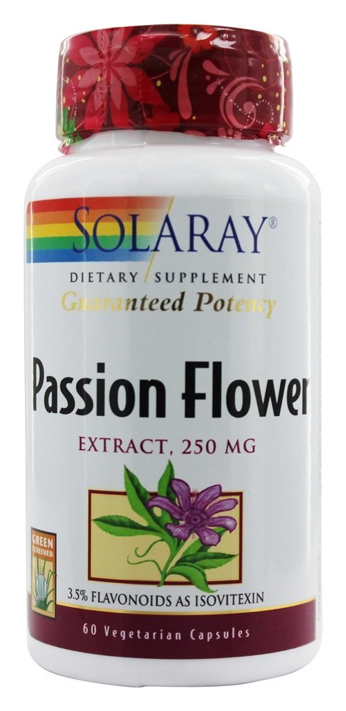 Potência Garantida Extrato de Flor de Maracujá 250 mg. - Cápsulas vegetarianas 60 Solaray