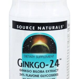 Ginkgo-24 Ginkgo Biloba Extrair 120 mg. - 120 Tablets Source Naturals