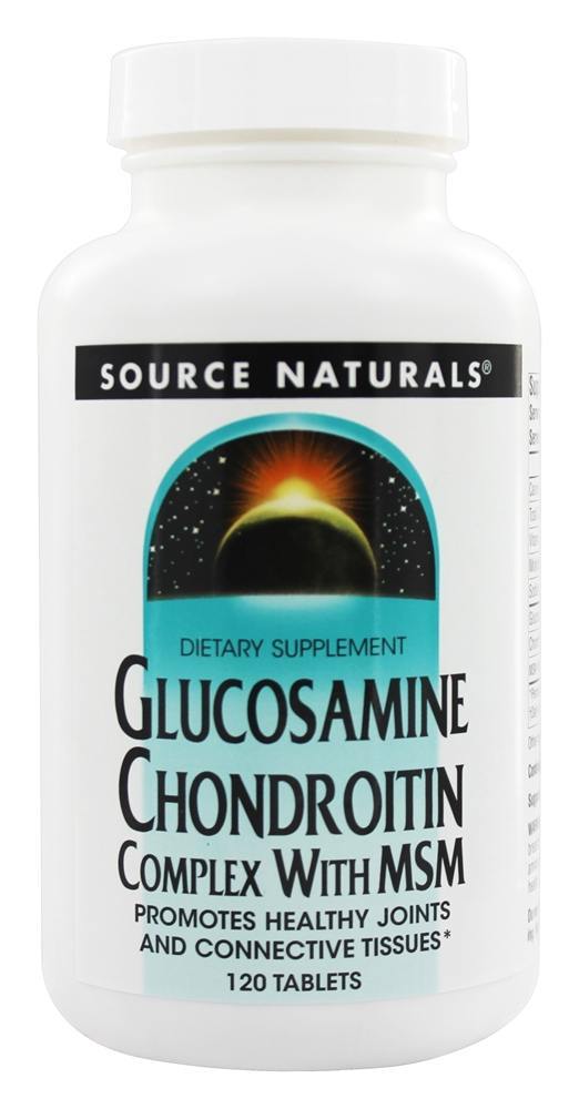 Complexo De Glucosamina Condroitina Com MSM - 120 Tablets Source Naturals