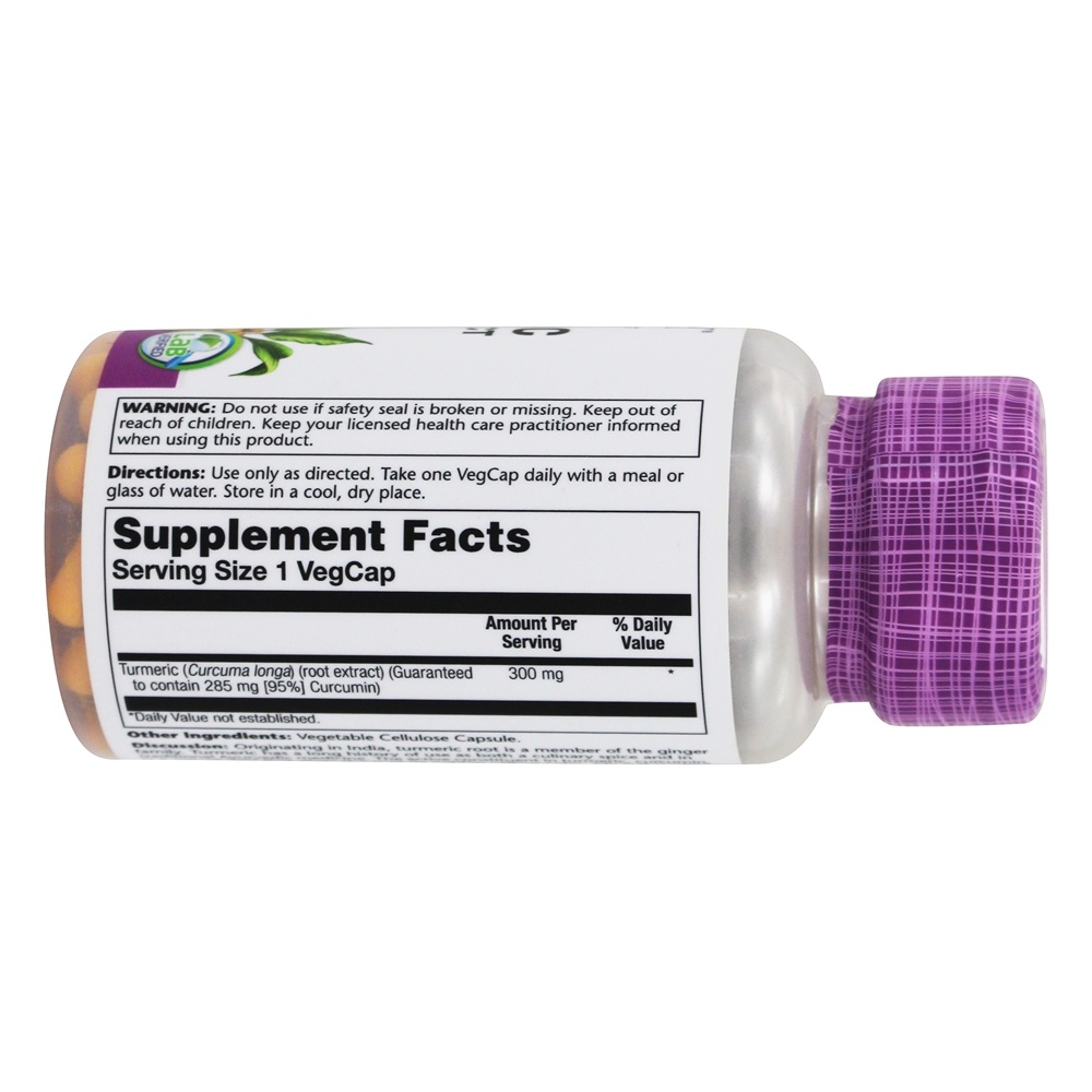 Potência Garantida Extrato de Raiz de Cúrcuma 300 mg. - Cápsulas 60 Solaray - Imagem 2