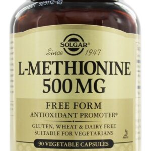 Formulário Livre de L-Metionina 500 mg. - Cápsulas vegetarianas 90 Solgar