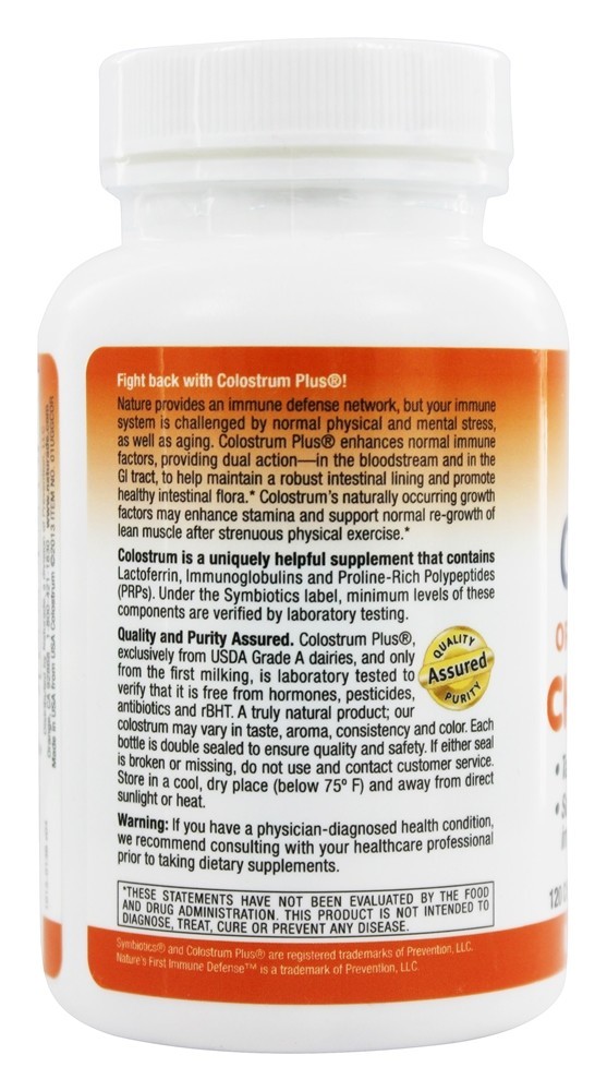 Colostro Plus Mastigável Laranja Creme - 120 comprimidos mastigáveis Symbiotics - Imagem 3