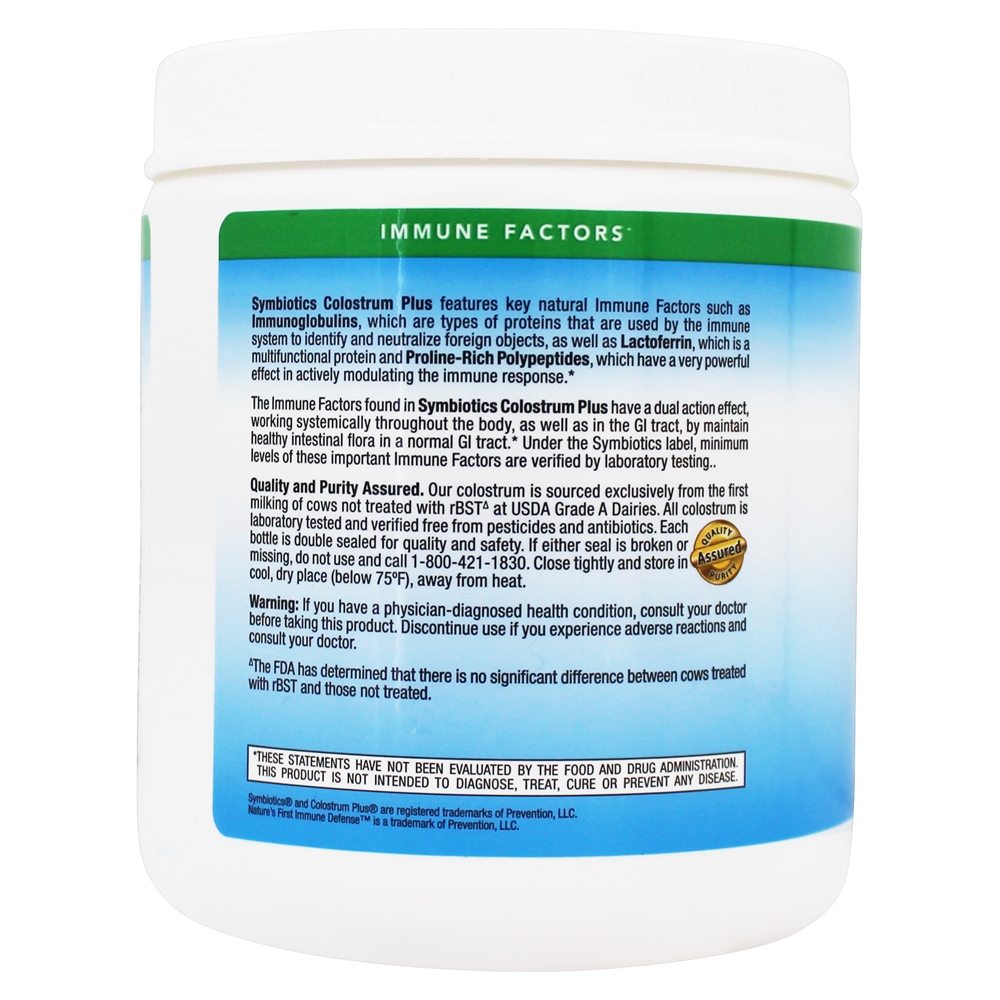 Colostro Plus em Pó - 6.3 oz. Symbiotics - Imagem 3
