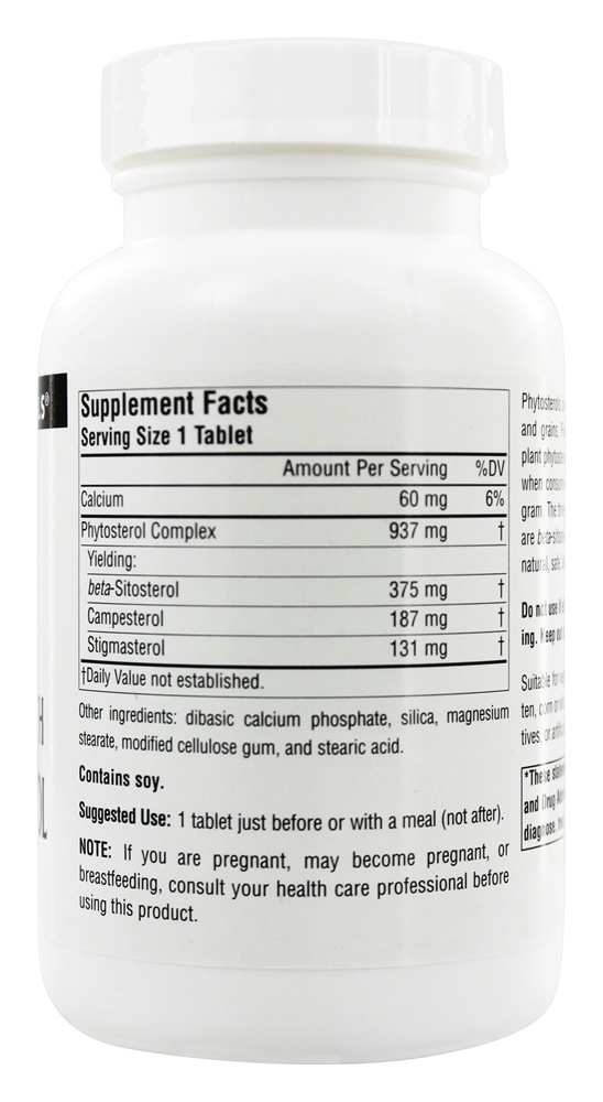 Mega Força Beta Sitosterol 375 mg. - 60 Tablets Source Naturals - Imagem 2
