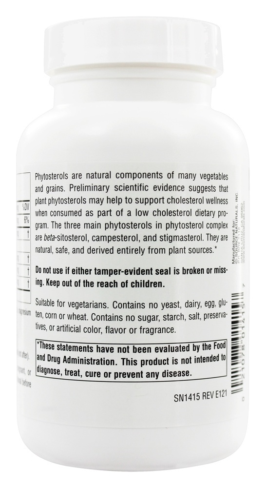 Mega Força Beta Sitosterol 375 mg. - 60 Tablets Source Naturals - Imagem 3
