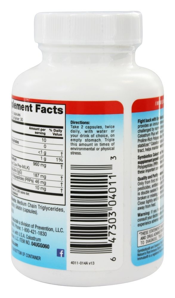 Colostro Plus - Cápsulas 60 Symbiotics - Imagem 3