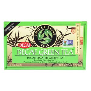 Comprar chá verde descafeinado - 20 saquinhos de chá triple leaf tea preço no brasil chás e café chás verdes suplemento importado loja 49 online promoção -
