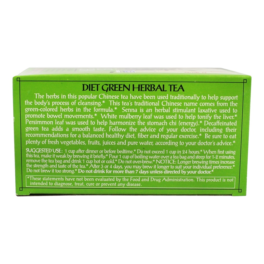 Chá verde de dieta - 20 Saquinhos de Chá Triple Leaf Tea - Imagem 4