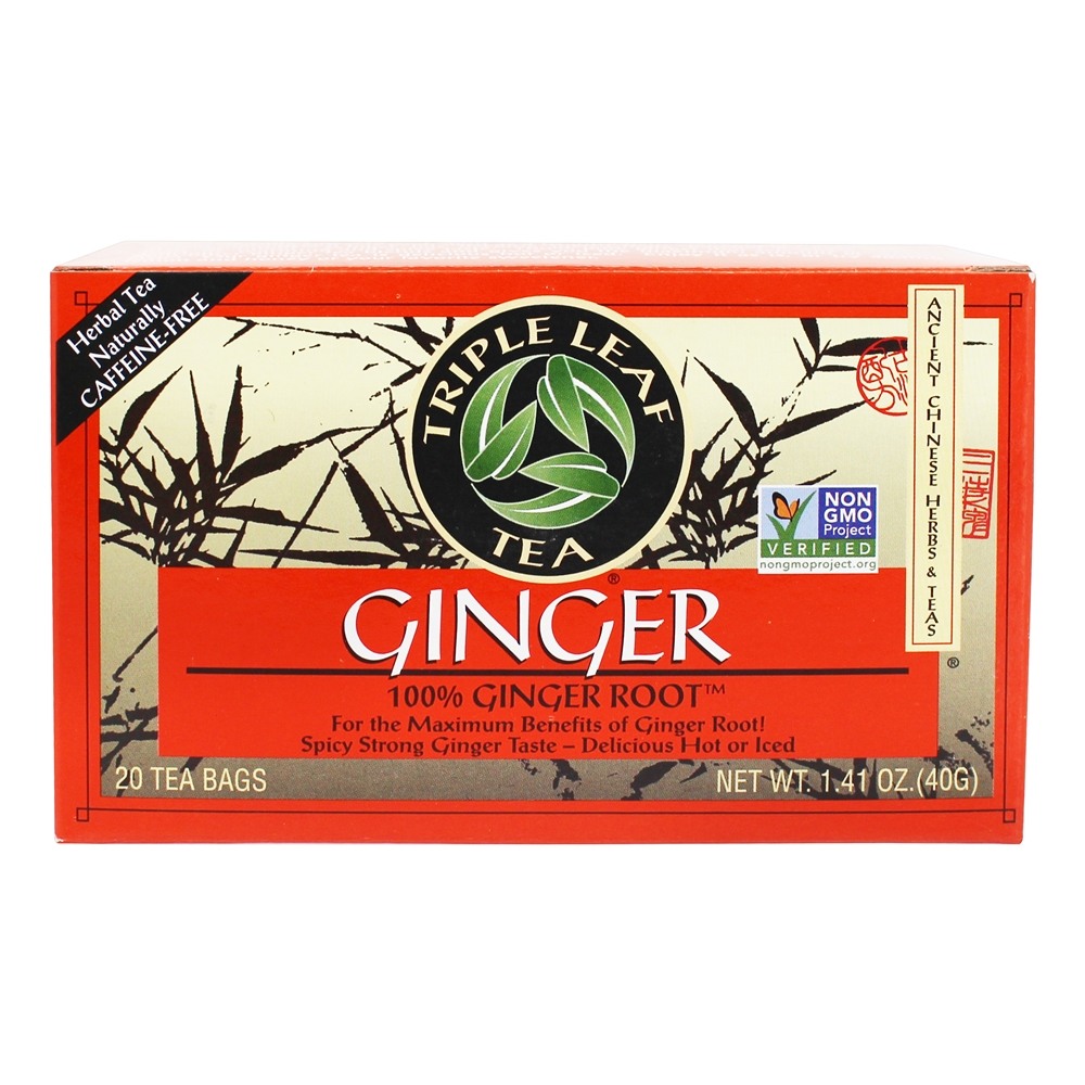 Chá de gengibre - 20 Saquinhos de Chá Triple Leaf Tea