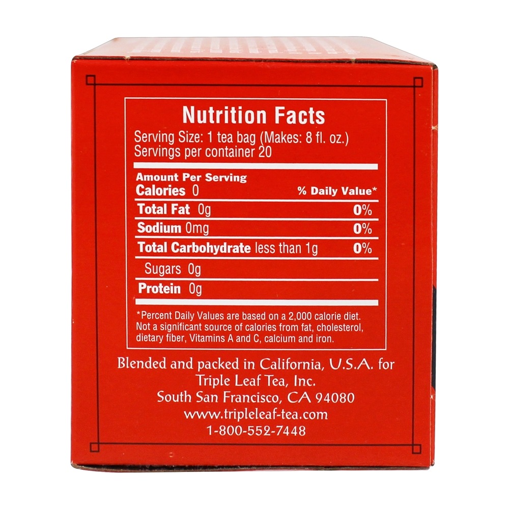 Chá de gengibre - 20 Saquinhos de Chá Triple Leaf Tea - Imagem 2