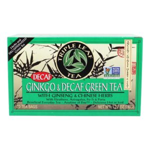 Comprar ginkgo e chá verde descafeinado - 20 saquinhos de chá triple leaf tea preço no brasil chás e café chás verdes suplemento importado loja 11 online promoção -
