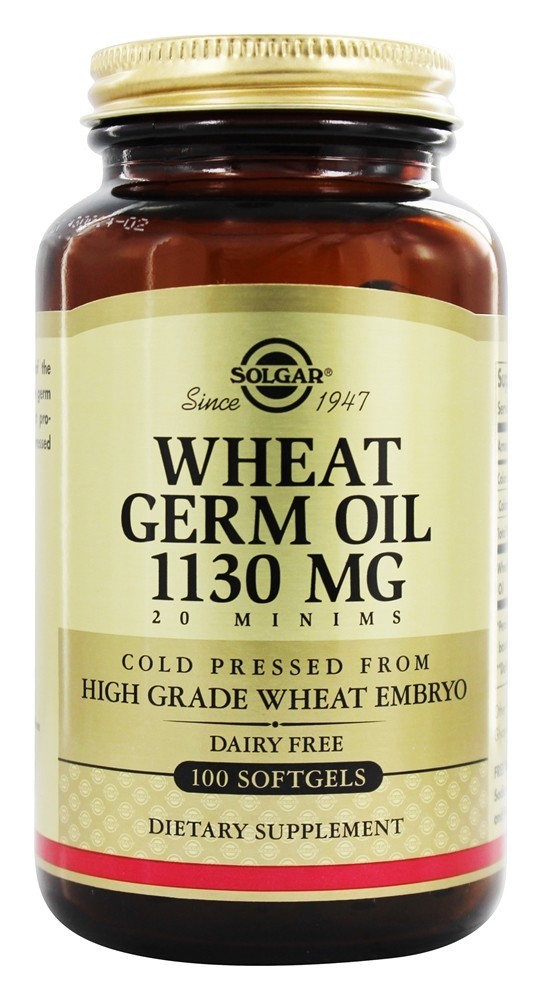 Óleo de Germe de Trigo Prensado a Frio 1130 mg. - 100 Softgels Solgar