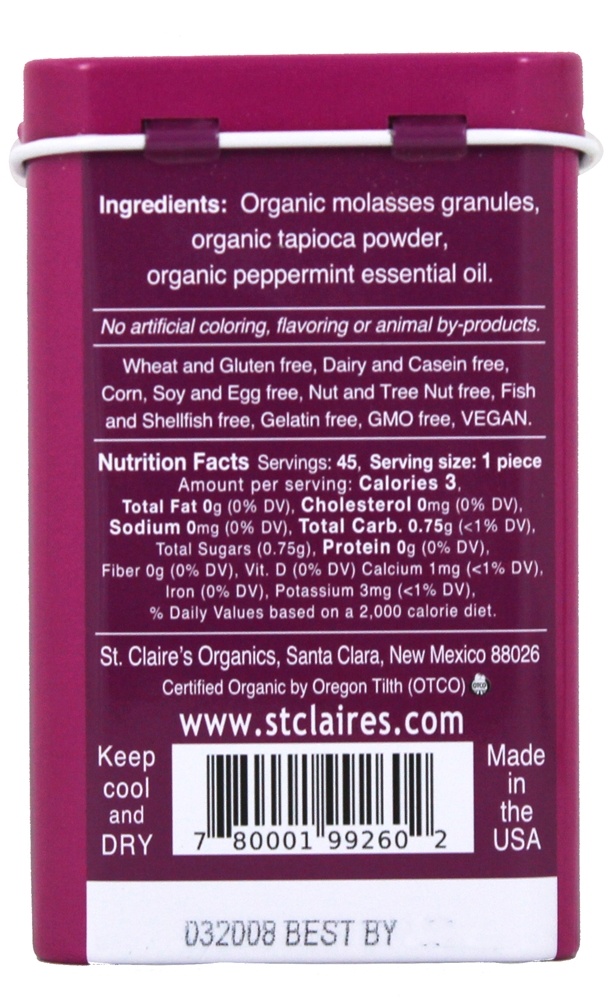 Respiradouro Orgânico Hortelã Pimenta - 1.5 oz. St. Claire's Organics - Imagem 2