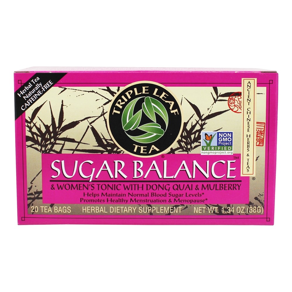 Açúcar Balance e chá de ervas tónico para mulheres - 20 Saquinhos de Chá Triple Leaf Tea