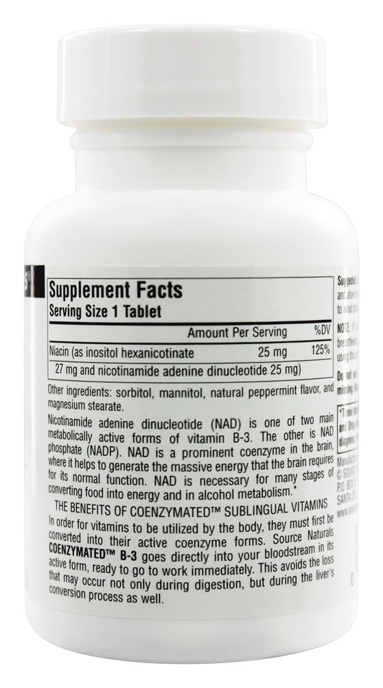 Coenzimado B3 - 60 Tablets Source Naturals - Imagem 2