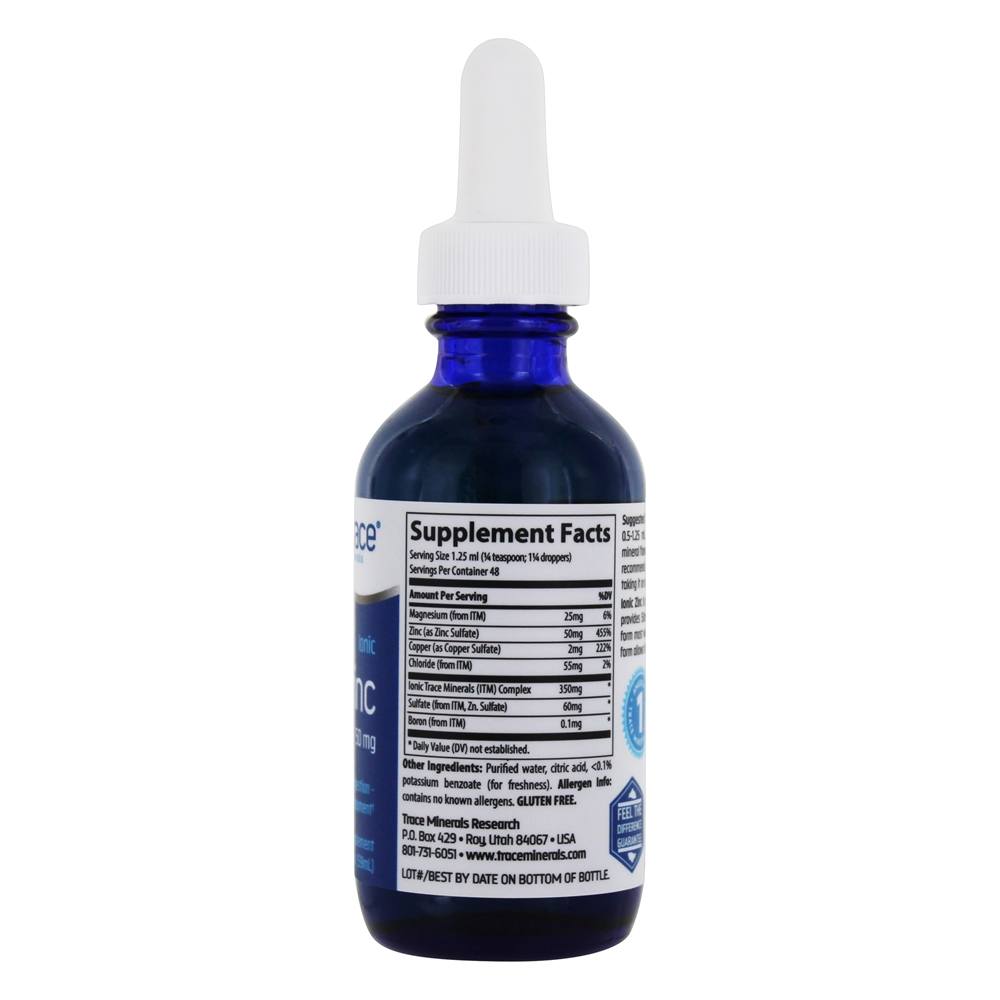 Zinco Líquido Iônico - 2 fl. oz. Trace Minerals Research - Imagem 2