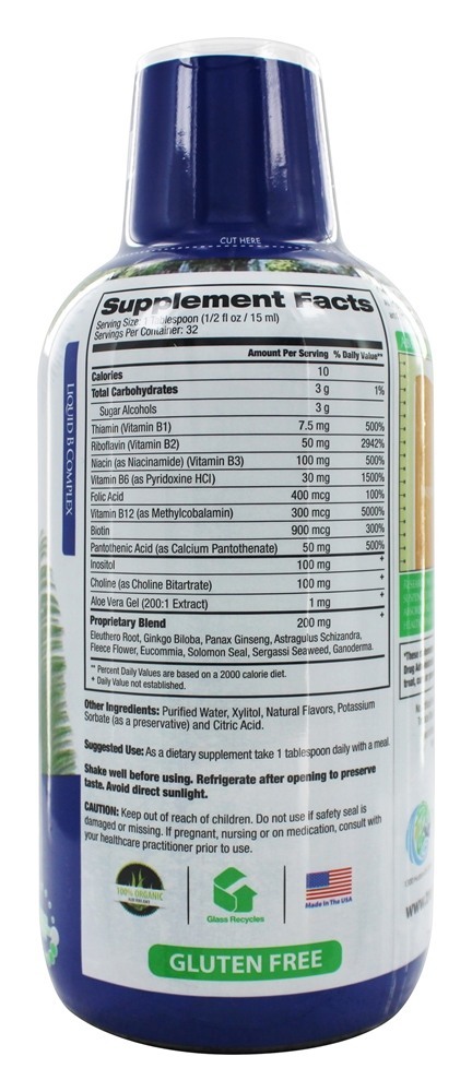 Complexo B Líquido - 16 fl. oz. Tropical Oasis - Imagem 2