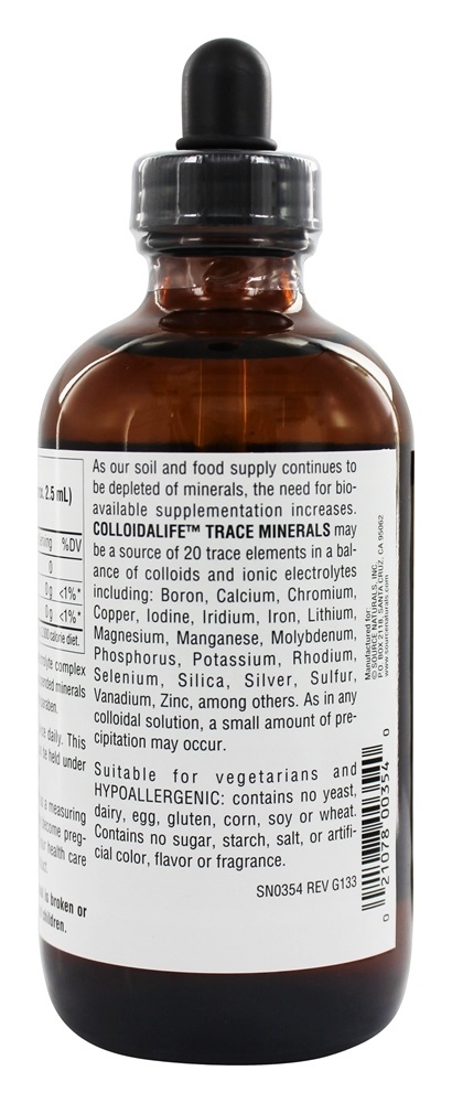 Colloida Vida Traçar Minerais - 8 fl. oz. Source Naturals - Imagem 3