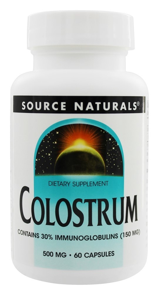 Colostro 30 % Imunoglobulinas 150 mg 500 mg. - Cápsulas 60 Source Naturals